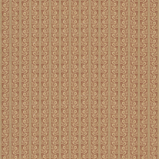 G P & J BAKER - BIBURY- RED/OLIVE - Fabric by the Yard RED/OLIVE