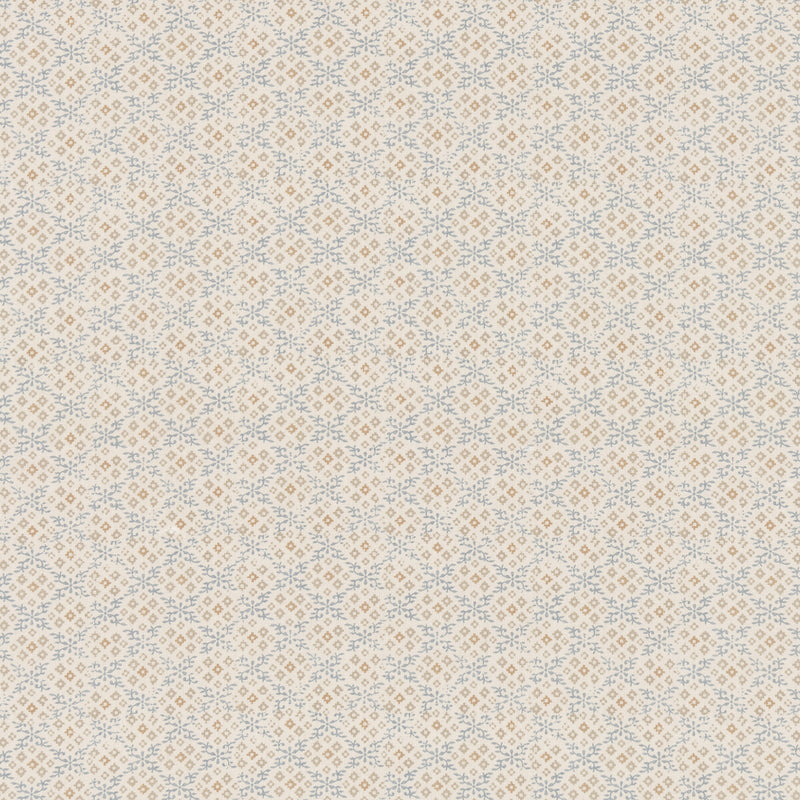 G P & J BAKER - GRANTLY- BLUE/SAND - Fabric by the Yard BLUE/SAND