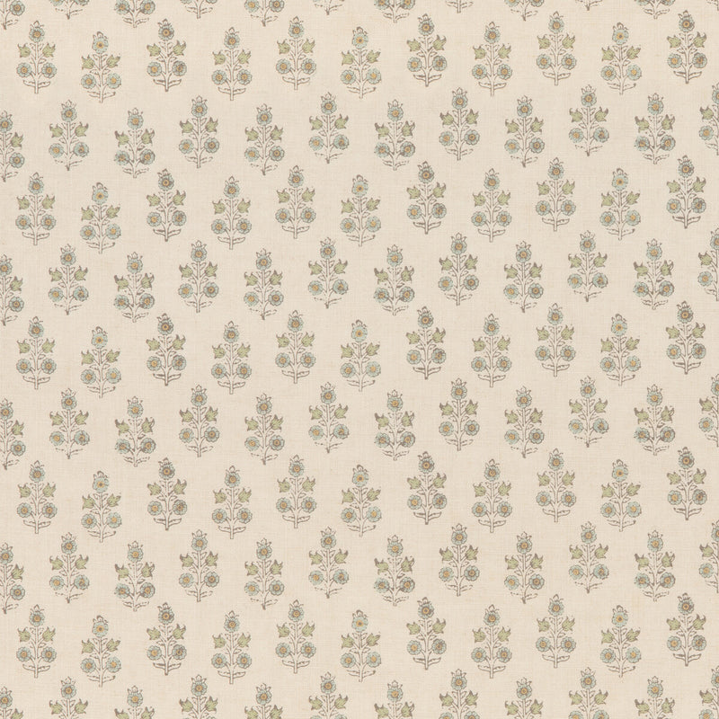 G P & J BAKER - POPPY SPRIG- AQUA - Fabric by the Yard AQUA