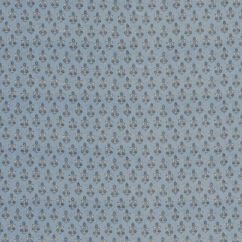 G P & J BAKER - POPPY SPRIG- BLUE - Fabric by the Yard BLUE