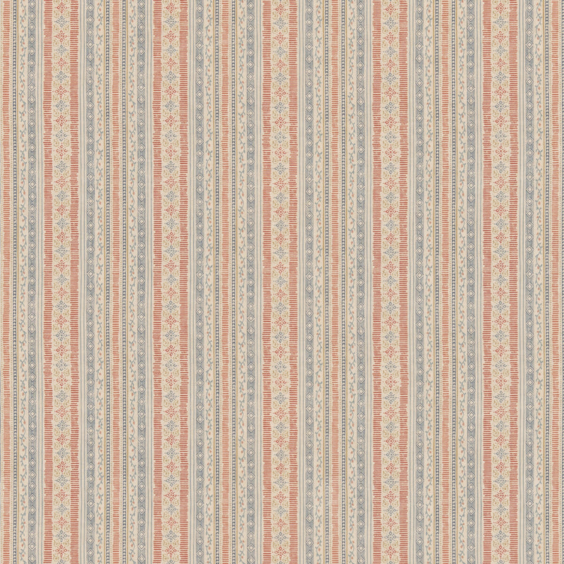 G P & J BAKER - COMPTON- INDIGO/RED - Fabric by the Yard INDIGO/RED