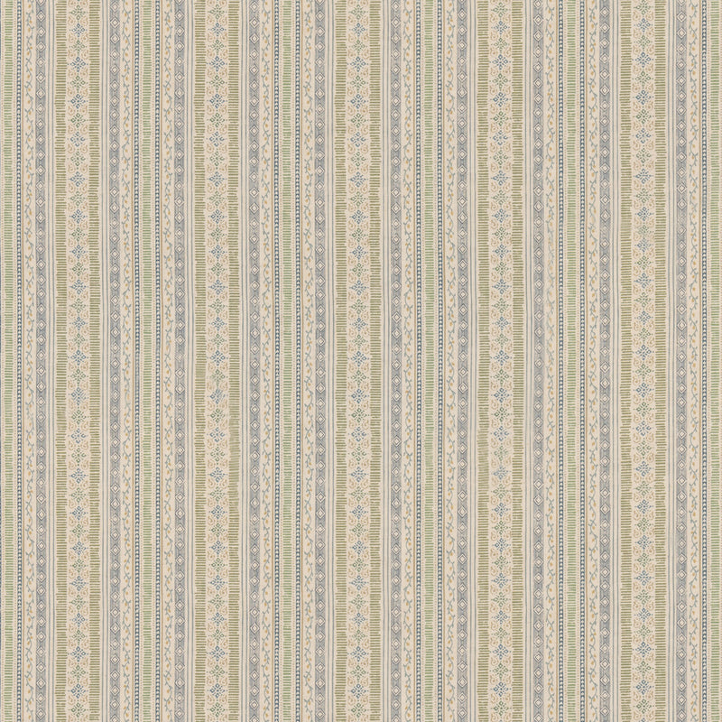 G P & J BAKER - COMPTON- GREEN/BLUE - Fabric by the Yard GREEN/BLUE
