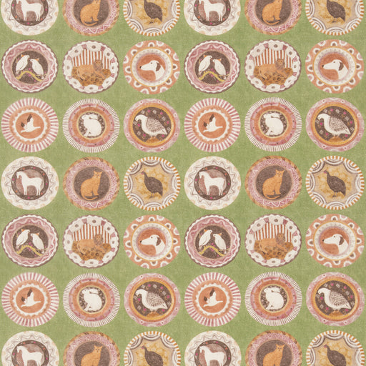 G P & J BAKER - ROBINA'S DINNER PARTY- GREEN - Fabric by the Yard GREEN