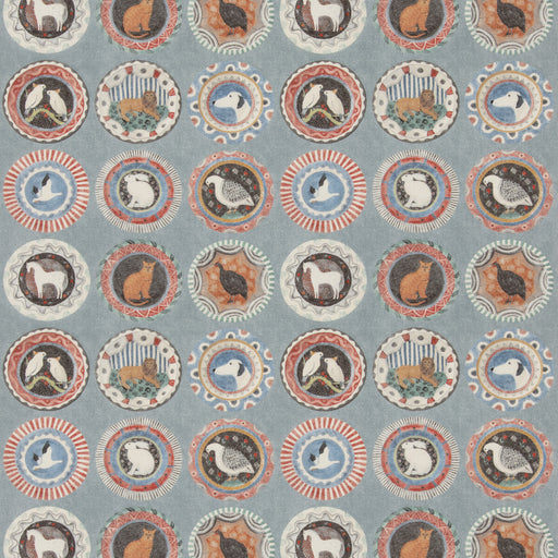 G P & J BAKER - ROBINA'S DINNER PARTY- TEAL - Fabric by the Yard TEAL