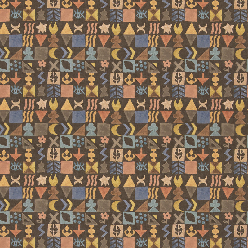 G P & J BAKER - POTATO PRINT- CHOCOLATE - Fabric by the Yard CHOCOLATE