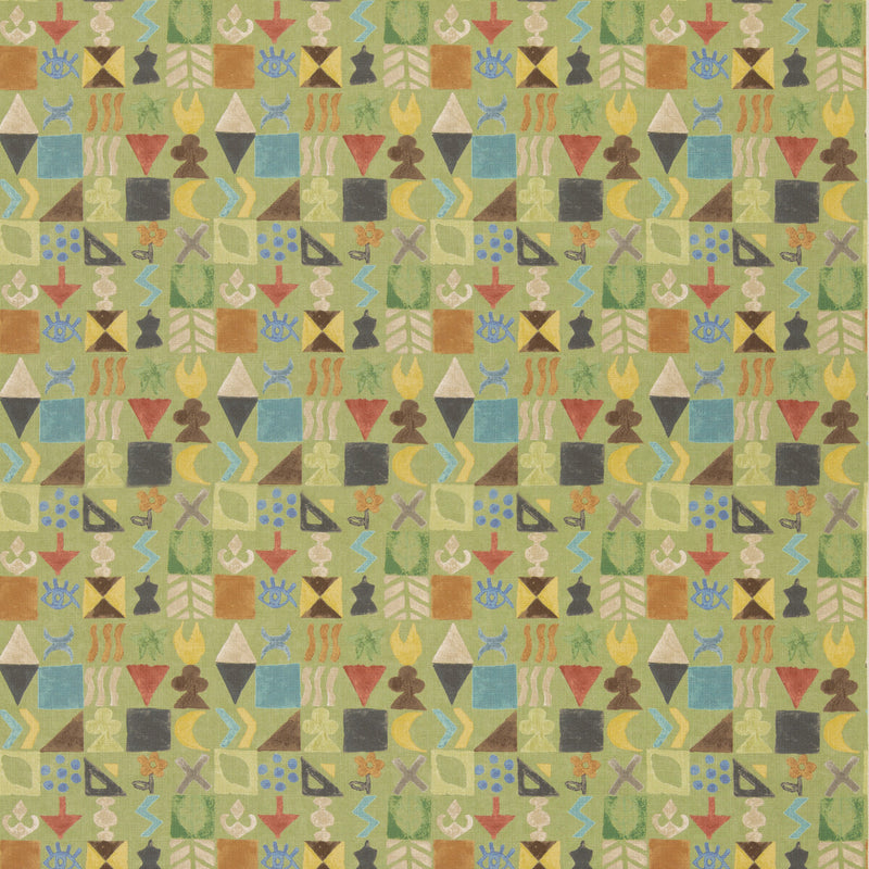 G P & J BAKER - POTATO PRINT- GREEN - Fabric by the Yard GREEN
