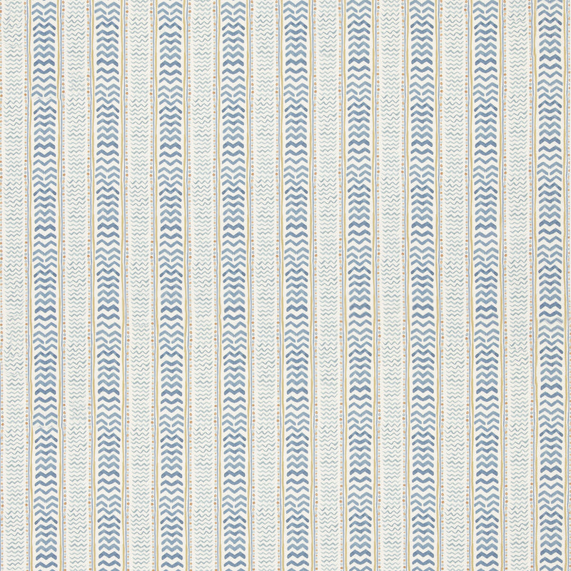 G P & J BAKER - WRIGGLE ROOM- BLUE/YELLOW - Fabric by the Yard BLUE/YELLOW
