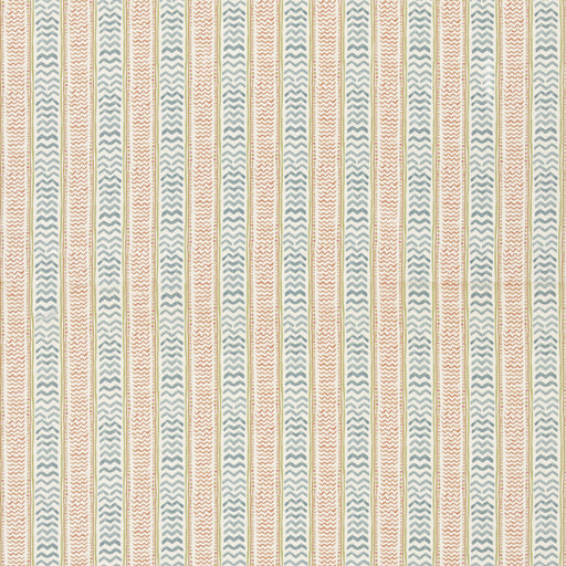 G P & J BAKER - WRIGGLE ROOM- TEAL/SPICE - Fabric by the Yard TEAL/SPICE