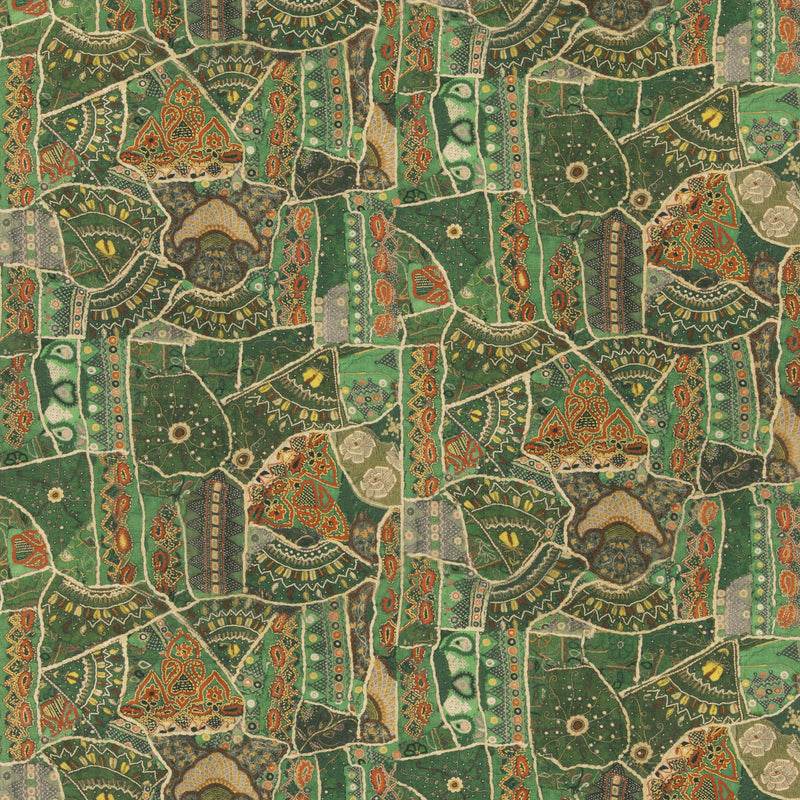 G P & J BAKER - FRONT ROW- JEWEL GREEN - Fabric by the Yard JEWEL GREEN