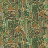G P & J BAKER - FRONT ROW- JEWEL GREEN - Fabric by the Yard