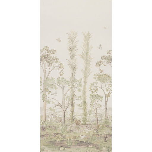 G P & J BAKER - TALL TREES PRINTED PANEL- SOFT GREEN - Fabric by the PANEL SOFT GREEN