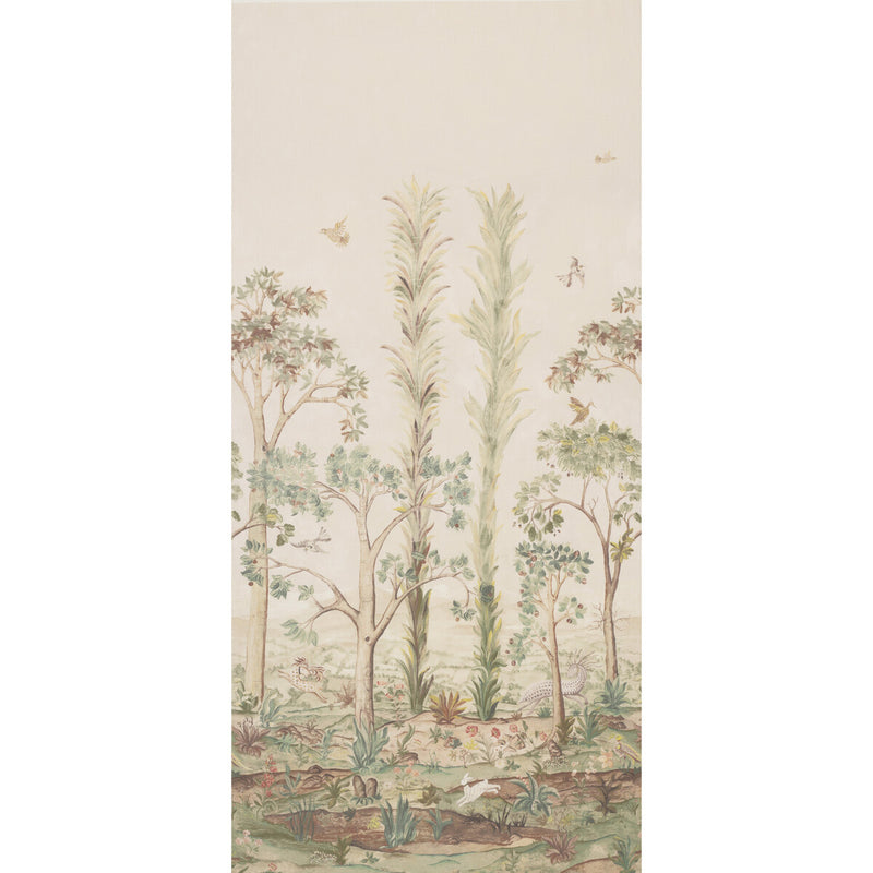 G P & J BAKER - TALL TREES PRINTED PANEL- SUNSET - Fabric by the PANEL SUNSET