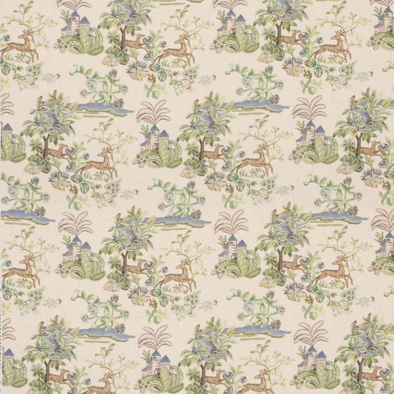 G P & J BAKER - KNIGHT'S TALE- SAGE/BLUE - Fabric by the Yard SAGE/BLUE