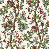 G P & J BAKER - ELDON- DOCUMENT RED/GREEN - Fabric by the Yard