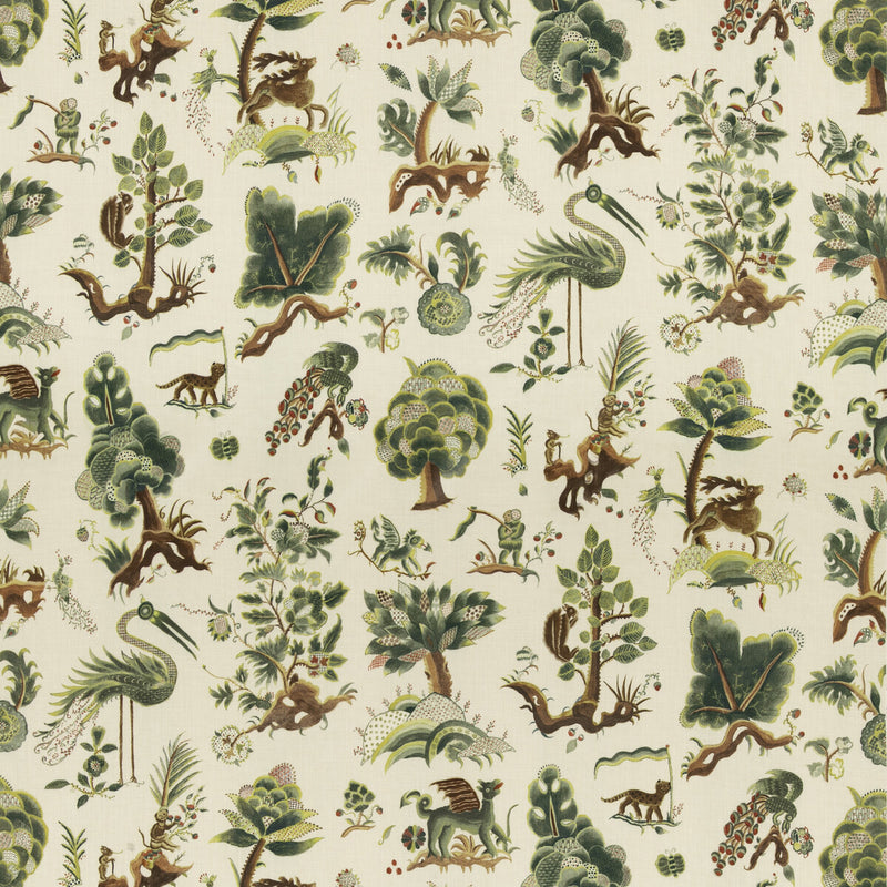 G P & J BAKER - GERTRUDE- DOCUMENT GREEN - Fabric by the Yard DOCUMENT GREEN