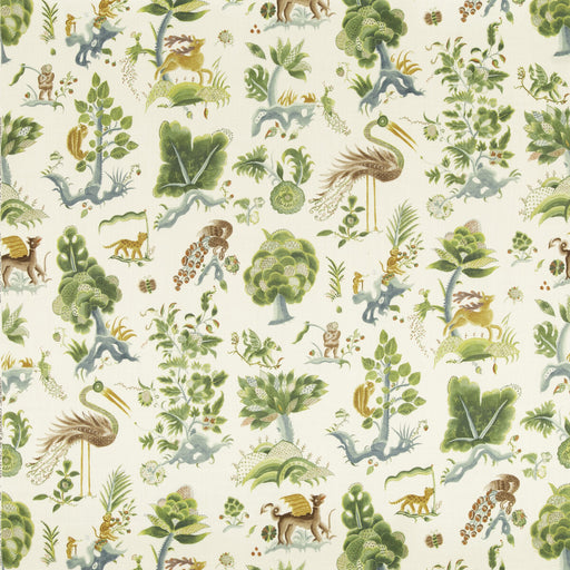 G P & J BAKER - GERTRUDE- EMERALD/BLUE - Fabric by the Yard EMERALD/BLUE