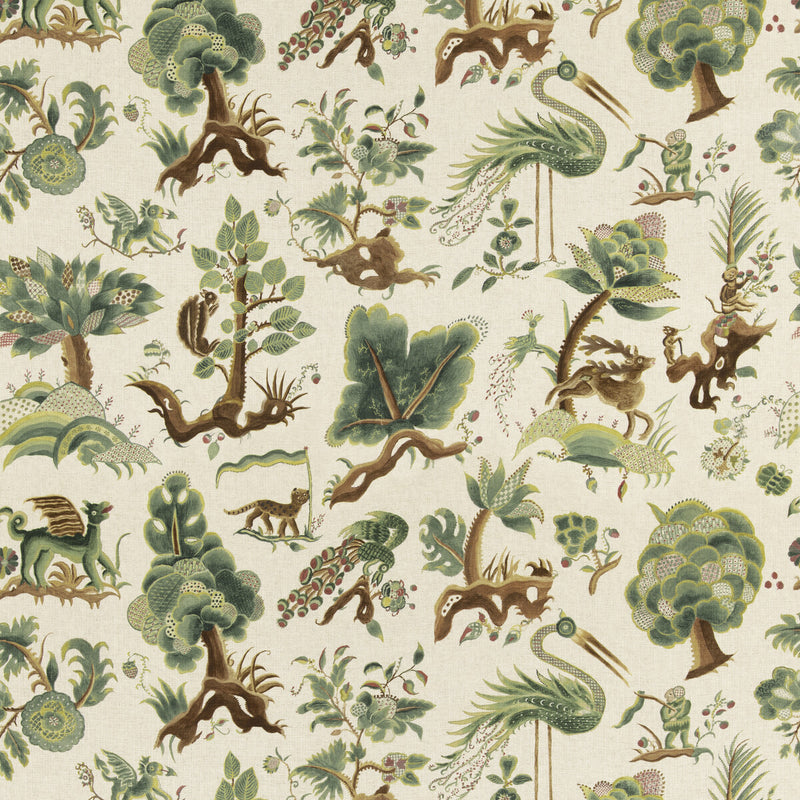 G P & J BAKER - GRAND GERTRUDE- LINEN - Fabric by the Yard LINEN