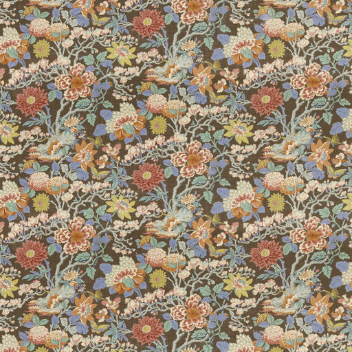 G P & J BAKER - LITTLE MAGNOLIA- ESPRESSO - Fabric by the Yard ESPRESSO