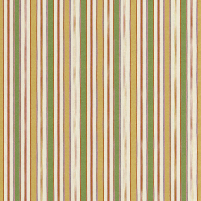 G P & J BAKER - MELBOURNE STRIPE- EMERALD/YELLOW - Fabric by the Yard EMERALD/YELLOW