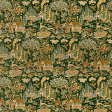 G P & J BAKER - HOME PARK VELVET- ROYAL GREEN - Fabric by the Yard