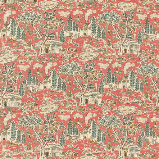G P & J BAKER - HOME PARK- OLD RED - Fabric by the Yard OLD RED