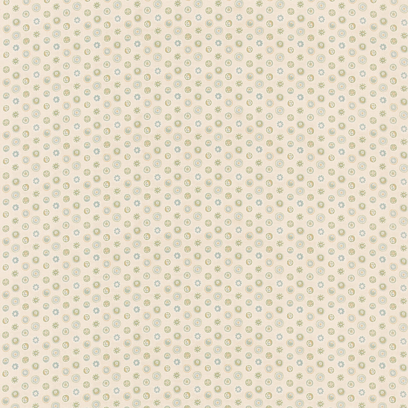 G P & J BAKER - COURT BUTTONS- BLUE/GREEN - Fabric by the Yard BLUE/GREEN