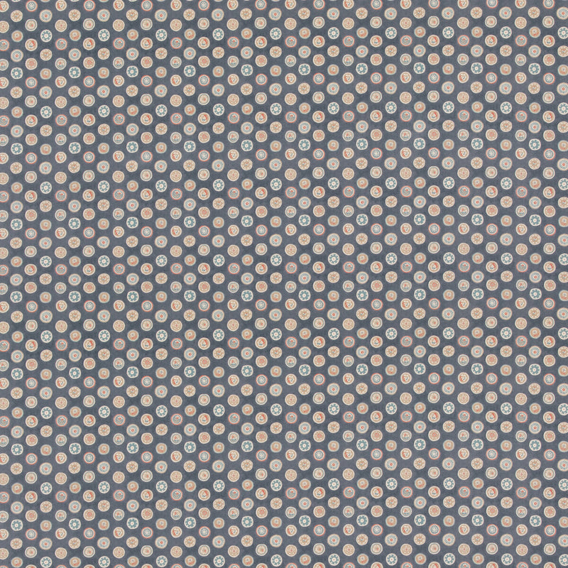 G P & J BAKER - COURT BUTTONS- INDIGO - Fabric by the Yard INDIGO