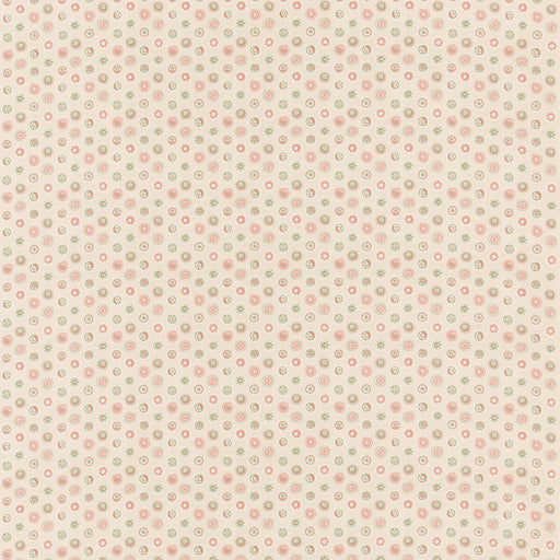 G P & J BAKER - COURT BUTTONS- PINK/GREEN - Fabric by the Yard PINK/GREEN