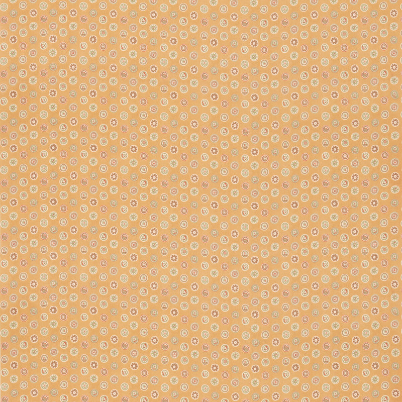 G P & J BAKER - COURT BUTTONS- OCHRE - Fabric by the Yard OCHRE