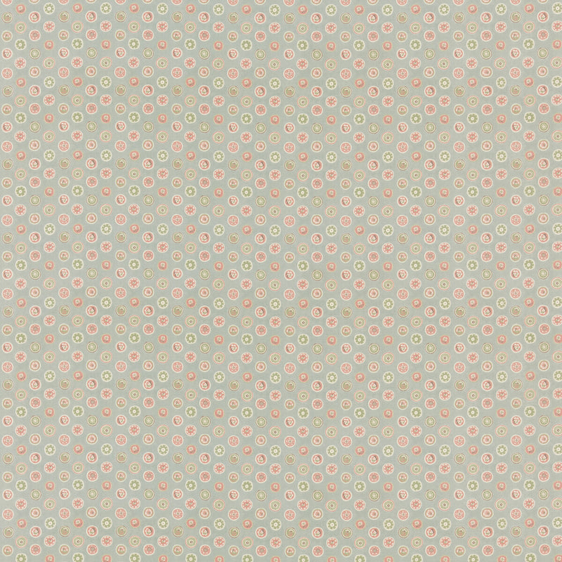 G P & J BAKER - COURT BUTTONS- AQUA - Fabric by the Yard AQUA