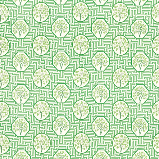 G P & J BAKER - ROYAL MAZE- ROYAL GREEN - Fabric by the Yard ROYAL GREEN