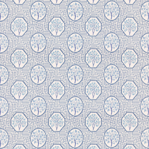 G P & J BAKER - ROYAL MAZE- ROYAL BLUE - Fabric by the Yard ROYAL BLUE