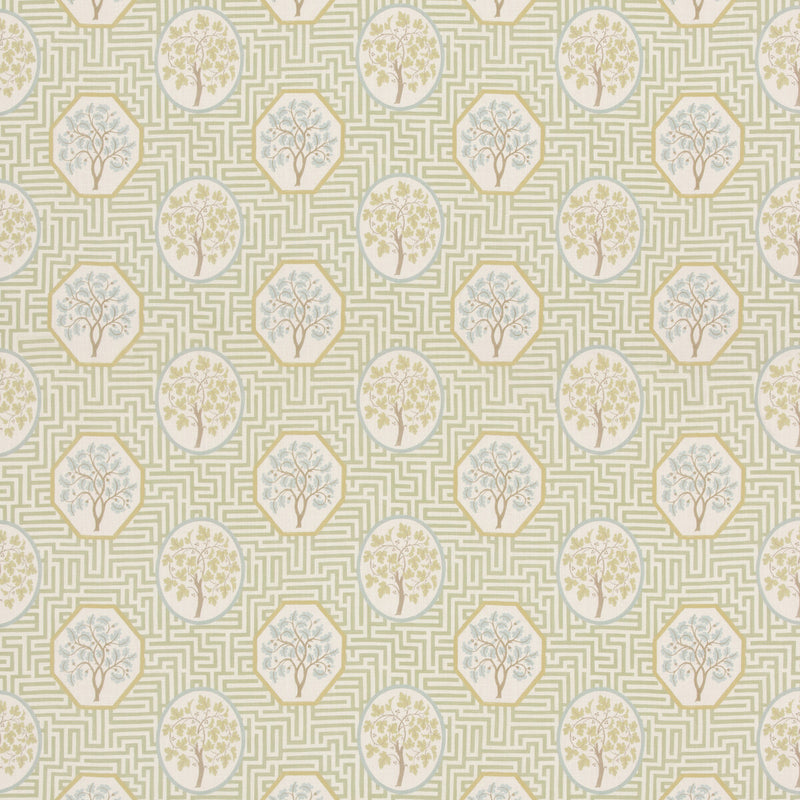 G P & J BAKER - ROYAL MAZE- SAGE - Fabric by the Yard SAGE