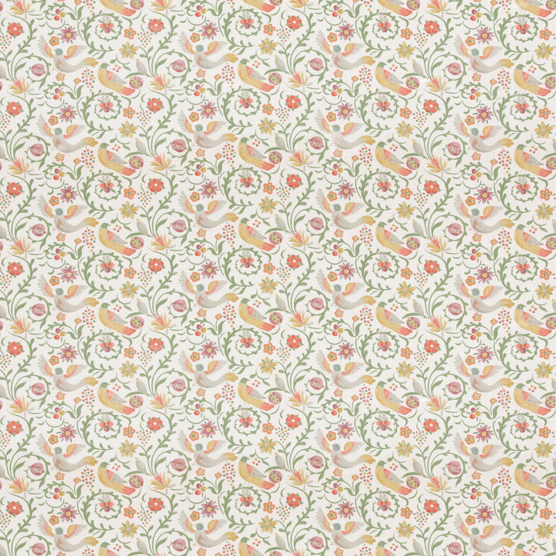 G P & J BAKER - ROYAL COURT- RED/GREEN - Fabric by the Yard RED/GREEN