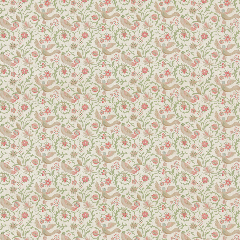 G P & J BAKER - ROYAL COURT- PINK/GREEN - Fabric by the Yard PINK/GREEN
