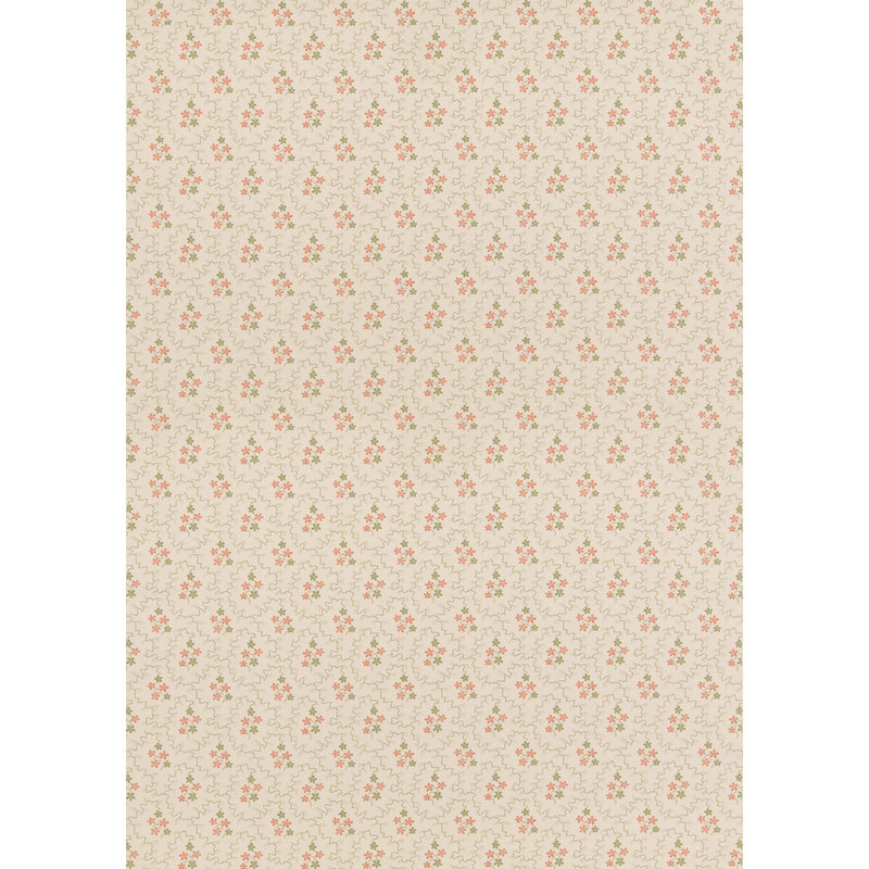 G P & J BAKER - POSY- GREEN/RED - Fabric by the Yard GREEN/RED