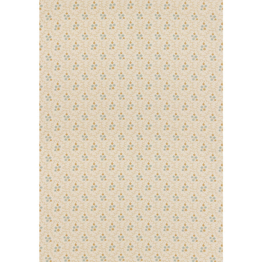 G P & J BAKER - POSY- OCHRE/BLUE - Fabric by the Yard OCHRE/BLUE