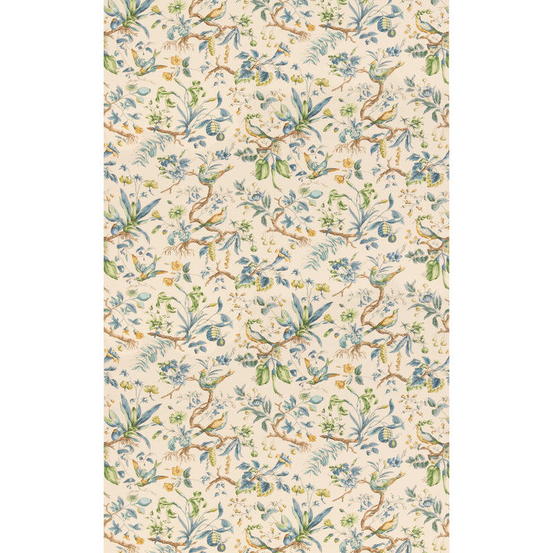 G P & J BAKER - KENTWELL- BLUE/GREEN - Fabric by the Yard BLUE/GREEN