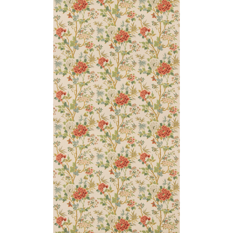 G P & J BAKER - CANTON- RED/GREEN - Fabric by the Yard RED/GREEN