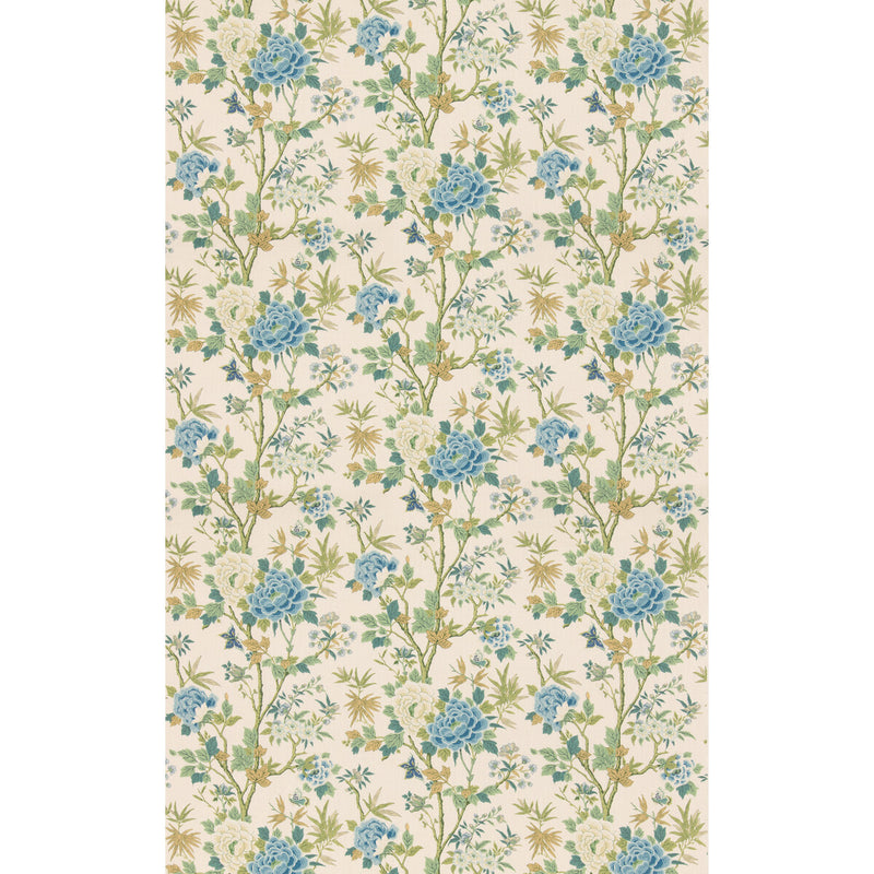 G P & J BAKER - CANTON- BLUE/GREEN - Fabric by the Yard BLUE/GREEN