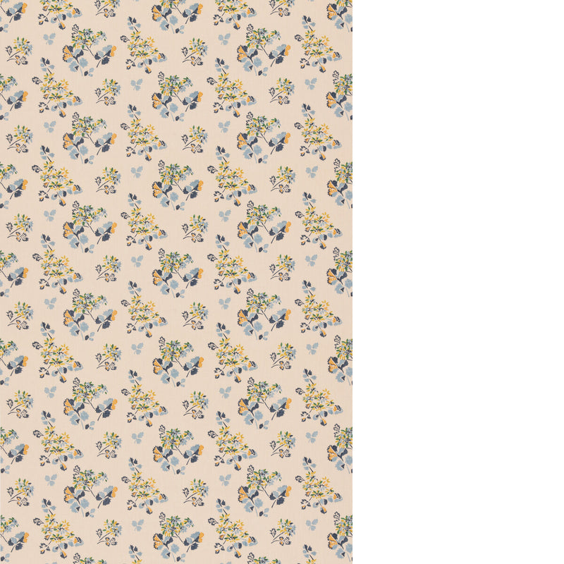 G P & J BAKER - FOREST FLOWER- BLUE/GREEN - Fabric by the Yard BLUE/GREEN