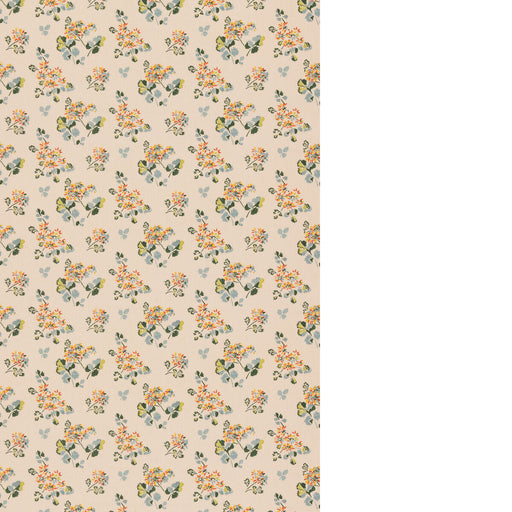 G P & J BAKER - FOREST FLOWER- TEAL/SPICE - Fabric by the Yard TEAL/SPICE