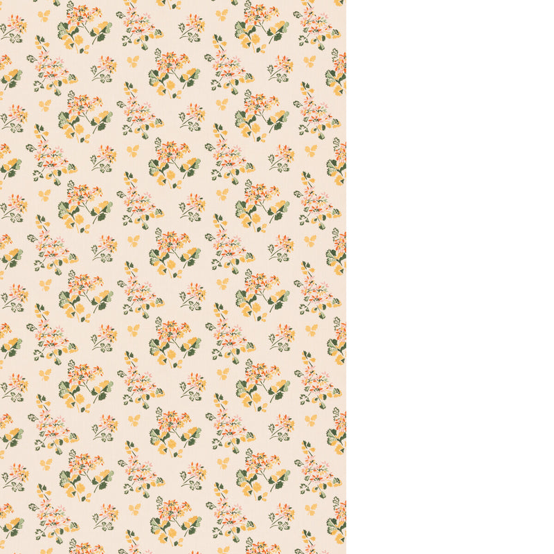 G P & J BAKER - FOREST FLOWER- SPICE/OCHRE - Fabric by the Yard SPICE/OCHRE