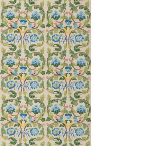 G P & J BAKER - TUDOR ROSE- BLUE/GREEN - Fabric by the Yard BLUE/GREEN