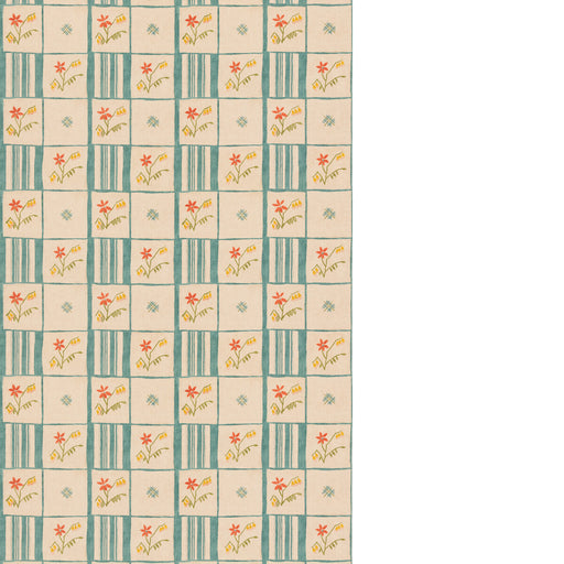 G P & J BAKER - FORGET-ME-NOT- TEAL/SPICE - Fabric by the Yard TEAL/SPICE