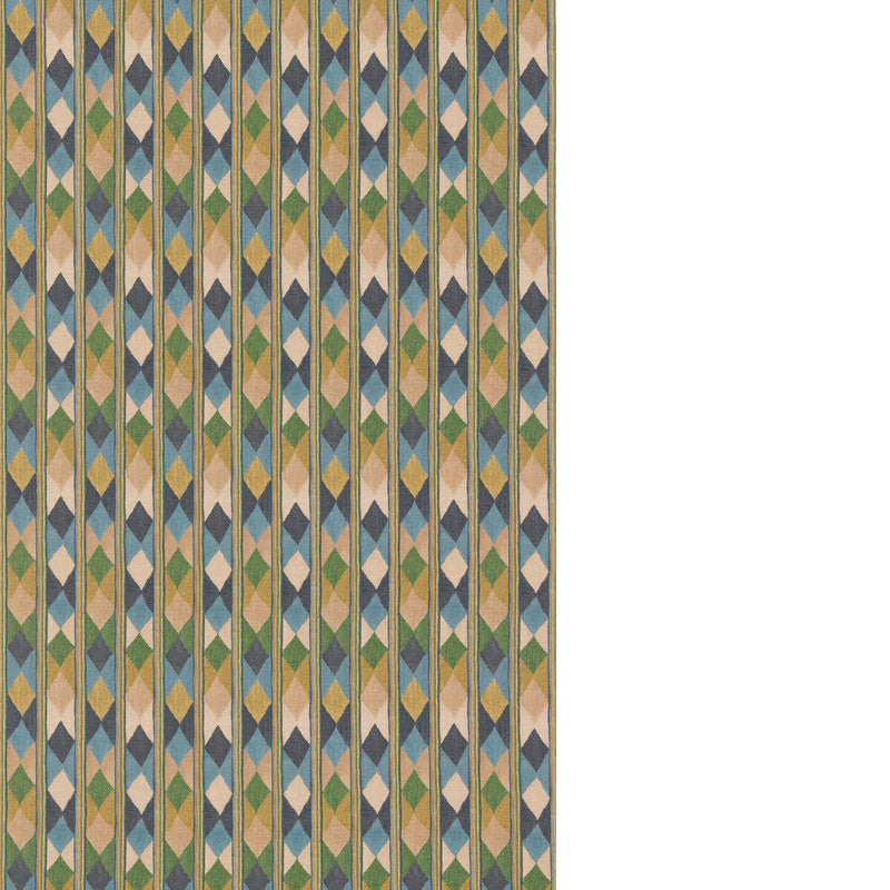 G P & J BAKER - COMPASS- BLUE/GREEN - Fabric by the Yard BLUE/GREEN