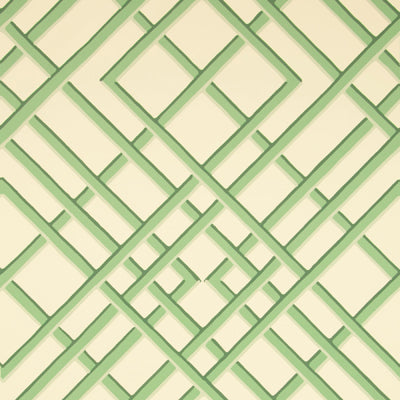 BRUNSCHWIG & FILS - TREILLAGE SIDEWALL- CELADON ON OFF-WHITE - Wallcovering by the Roll - BR-60100_04