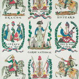 BRUNSCHWIG & FILS - BATTLE OF VALMY 1792- MULTI ON WHITE VINYL - Wallcovering by the Roll