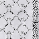 BRUNSCHWIG & FILS - FROG TREILLAGE ON VINYL- BLACK & WHITE - Wallcovering by the Roll