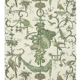 BRUNSCHWIG & FILS - KININVIE- LEAF ON WHITE - Wallcovering by the Roll